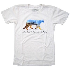 short sleeve t-shirt Penn State Nittany Lion silhouette with Beaver Stadium